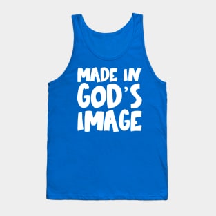 "Made in God's image" - Christians for Justice (white) Tank Top